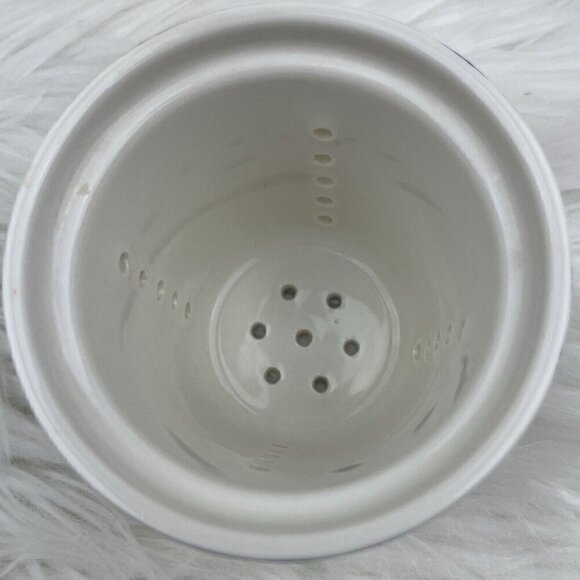 Chinese Porcelain Tea Cup Teacup with Lid Removable Infuser Strainer Floral Blue - Picture 14 of 16